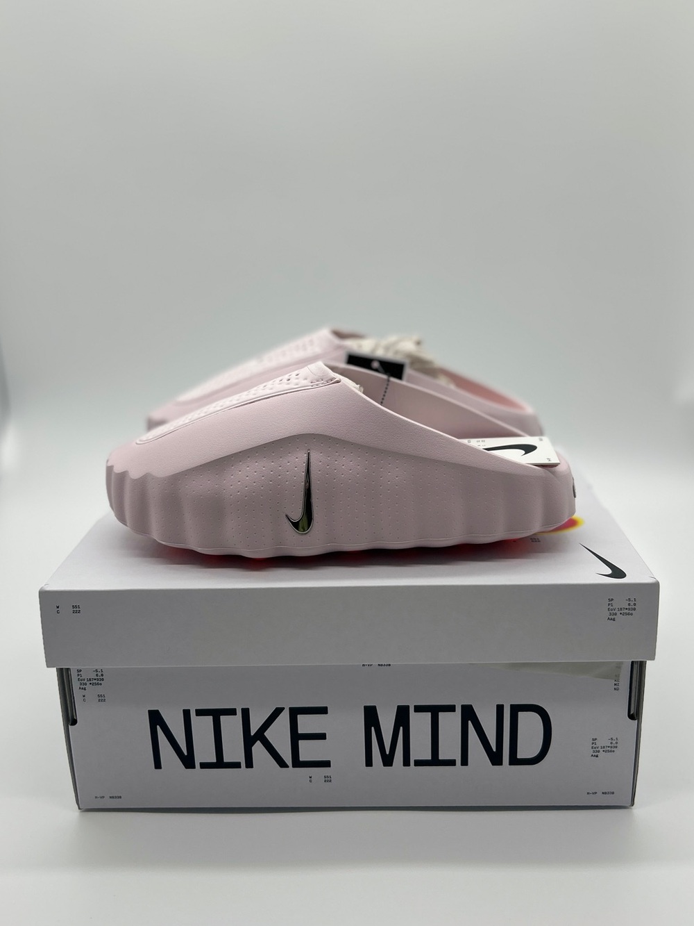 Nike Mind 001 Slide Pregame Mules Pearl Pink size W8/M7 OG Box